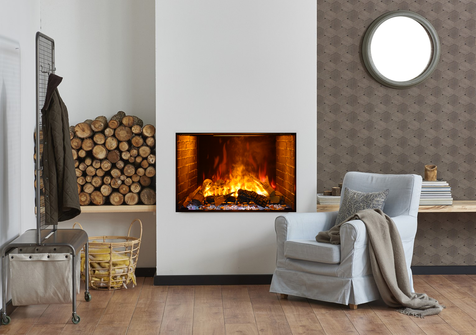Amantii Signature Electric Fireplace Series Featuring the Optimyst® by Dimplex